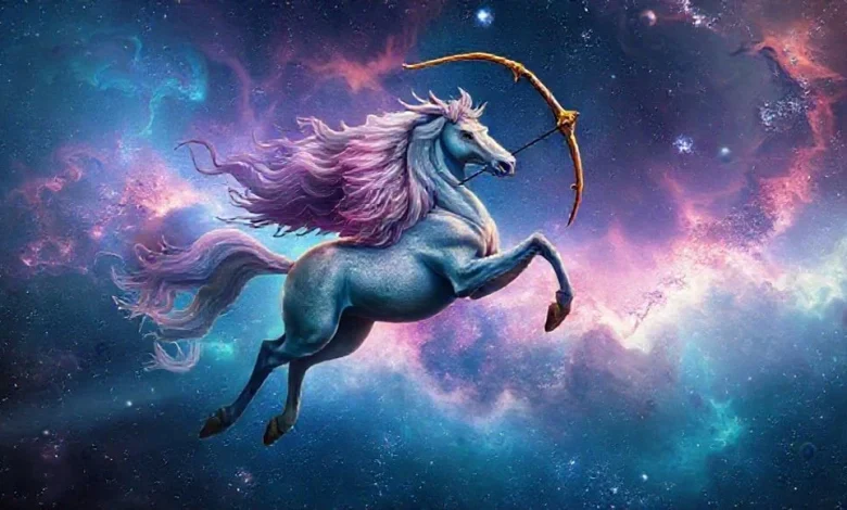 ** Gezgin ruhlu Yay burcu, seyahat, dünya haritası ve bilinmeyen sırları. Astroloji görseli.