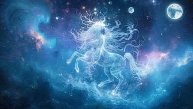 Kova burcunun özgür ruhlu ve sürekli değişen doğasını anlatan astroloji görseli.