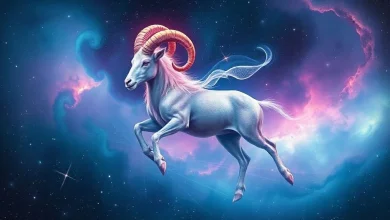 ** Koç burcu sembolü ve hızlı akan zamanı betimleyen bir görsel. Zodyakın lideri Koçlar neden aceleci?